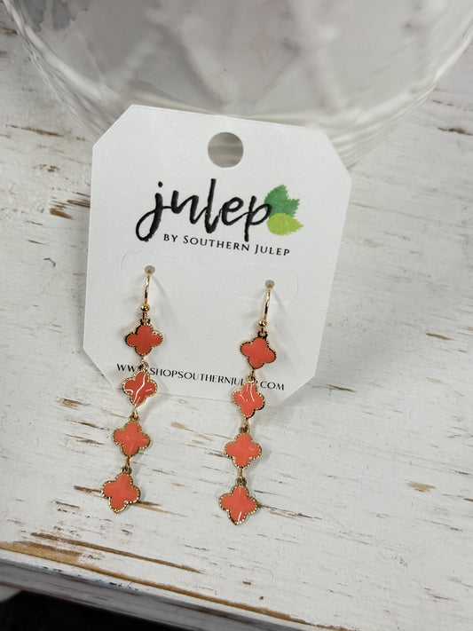 The Lina Earrings - Peach