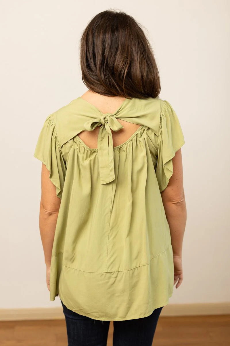 FINAL SALE - The Justine Top - Sage