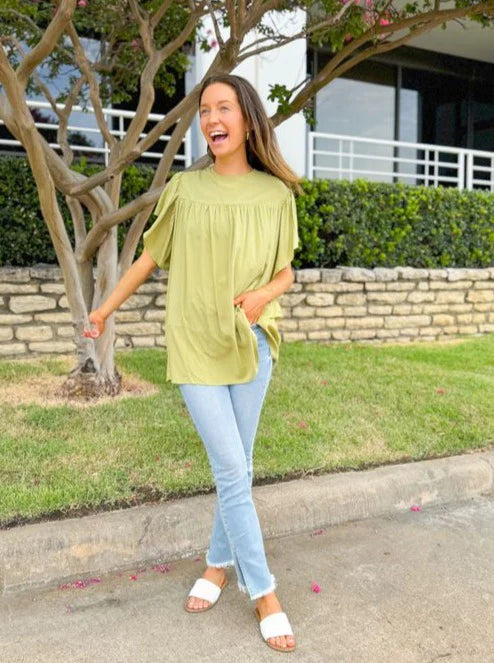 FINAL SALE - The Justine Top - Sage