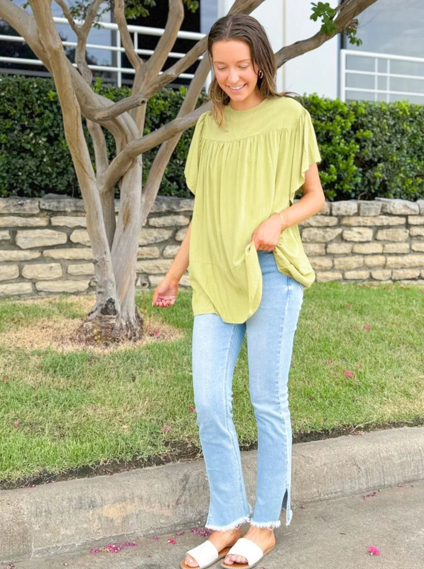 FINAL SALE - The Justine Top - Sage