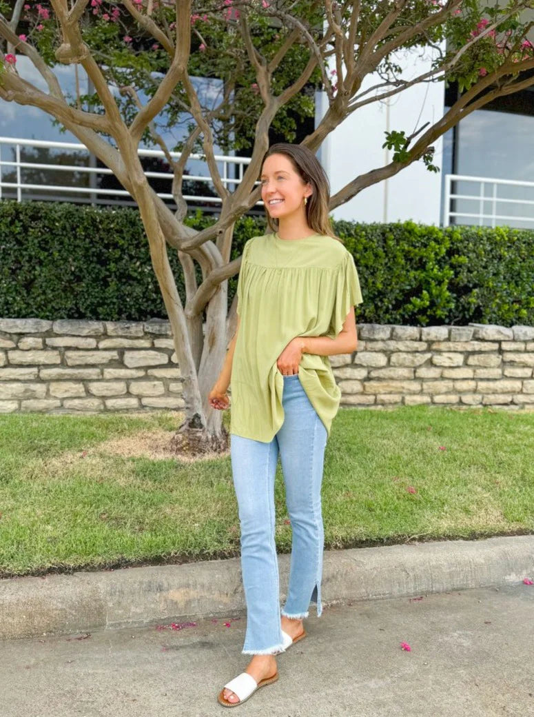 FINAL SALE - The Justine Top - Sage