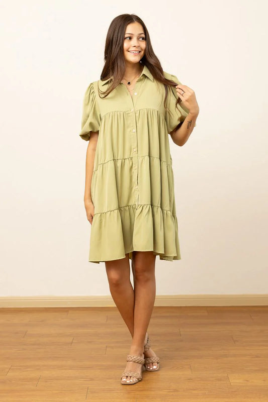 FINAL SALE - The Corynne Dress - Sage