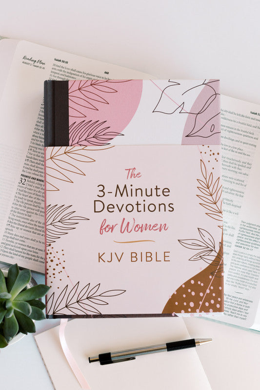 The 3-Minute Devotions for Women KJV Bible : Rose & Copper Florets
