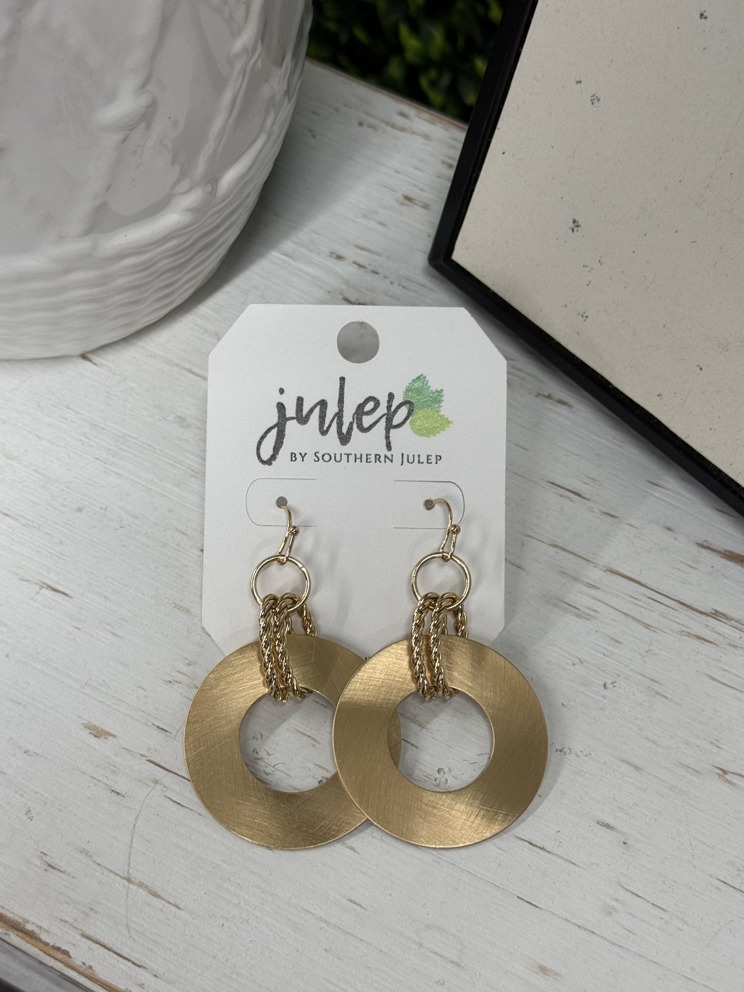 The Adrienne Earrings - Matte Gold - Hypoallergenic