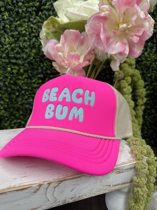 The Beach Bum Hat - Neon Pink