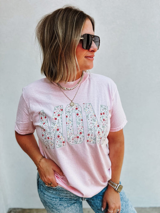 The Floral Mom Tee - Blossom