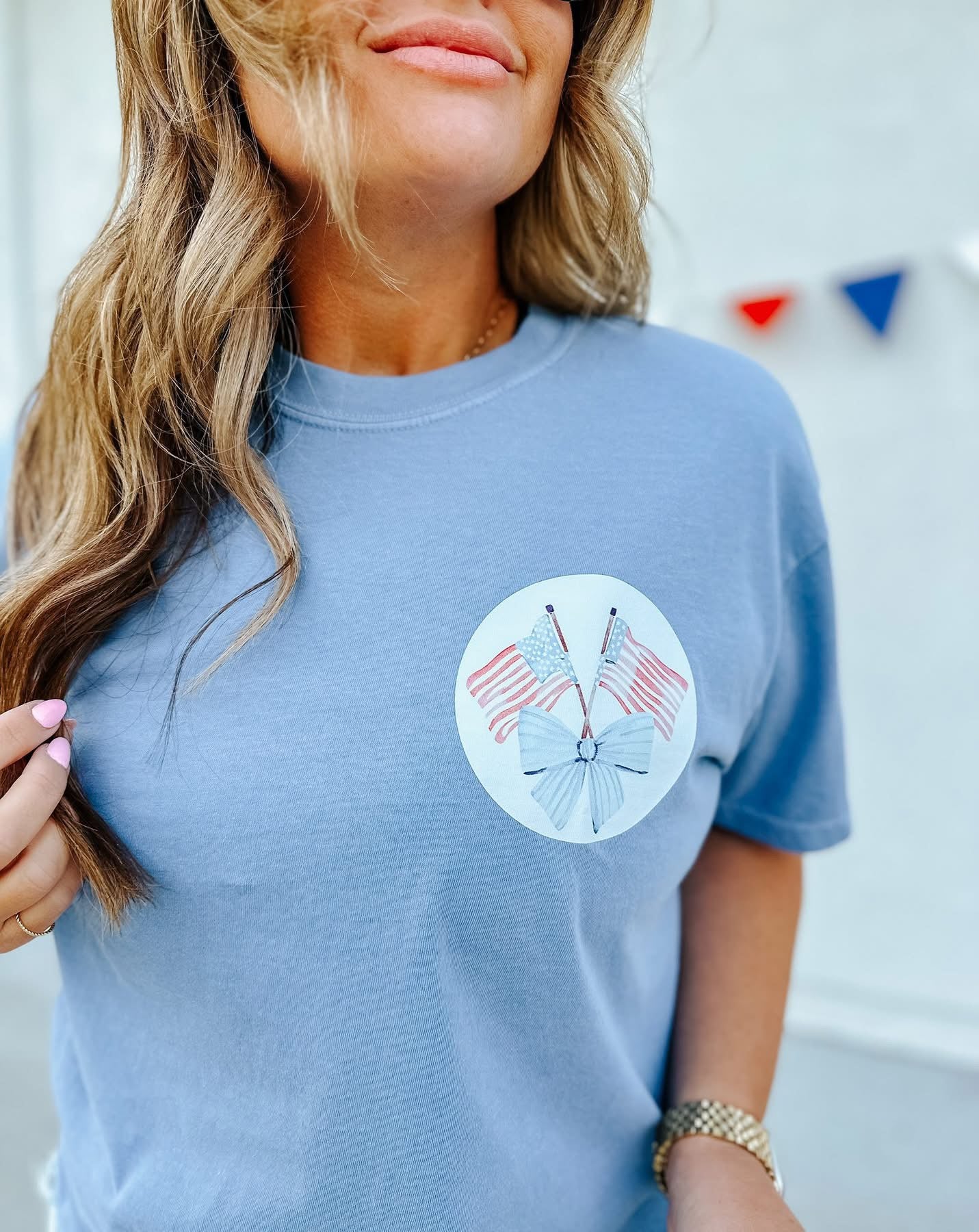 The Loves Jesus & America Too Tee