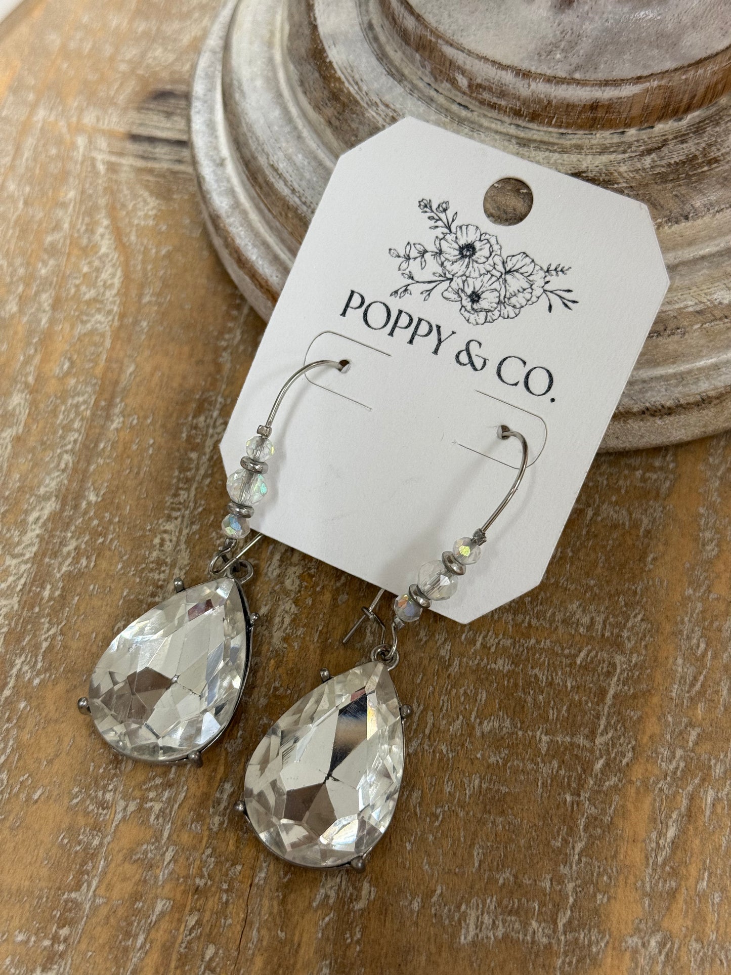 The Cecily Earrings - Clear/Silver