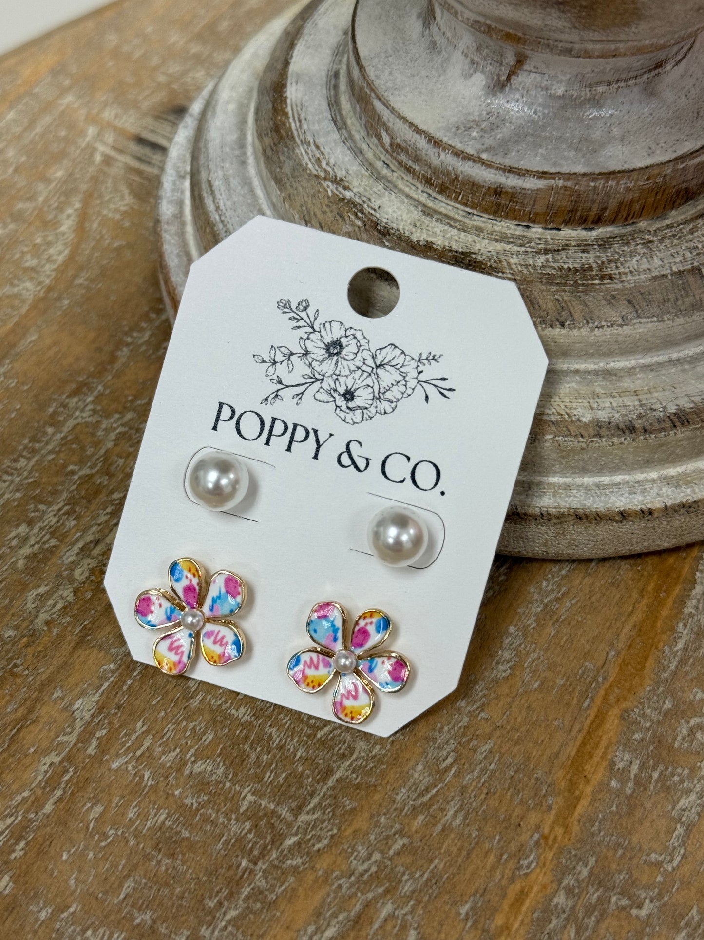 The Leia Earring Set - Multi Floral