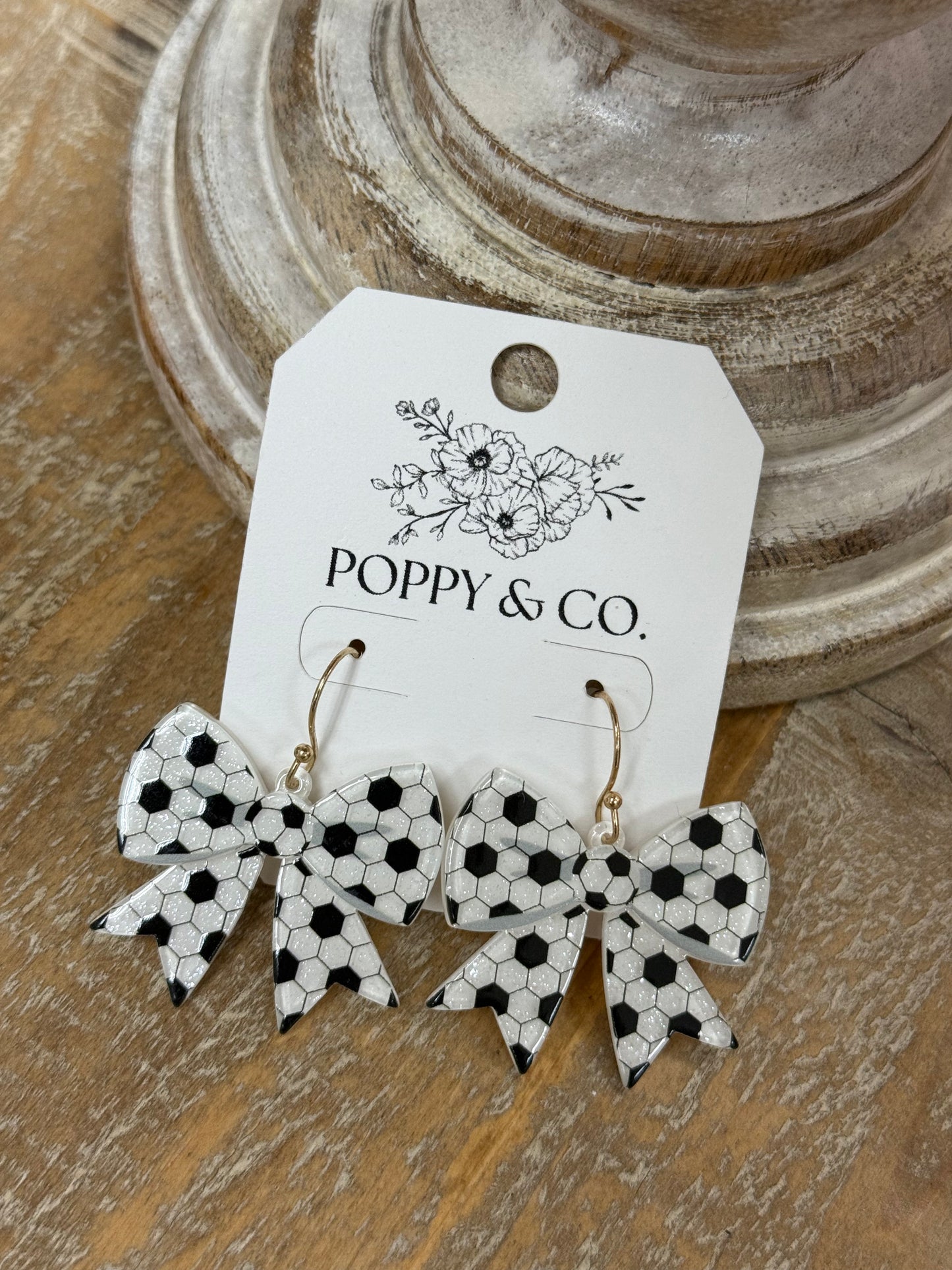 The Soccer Bow Earrings