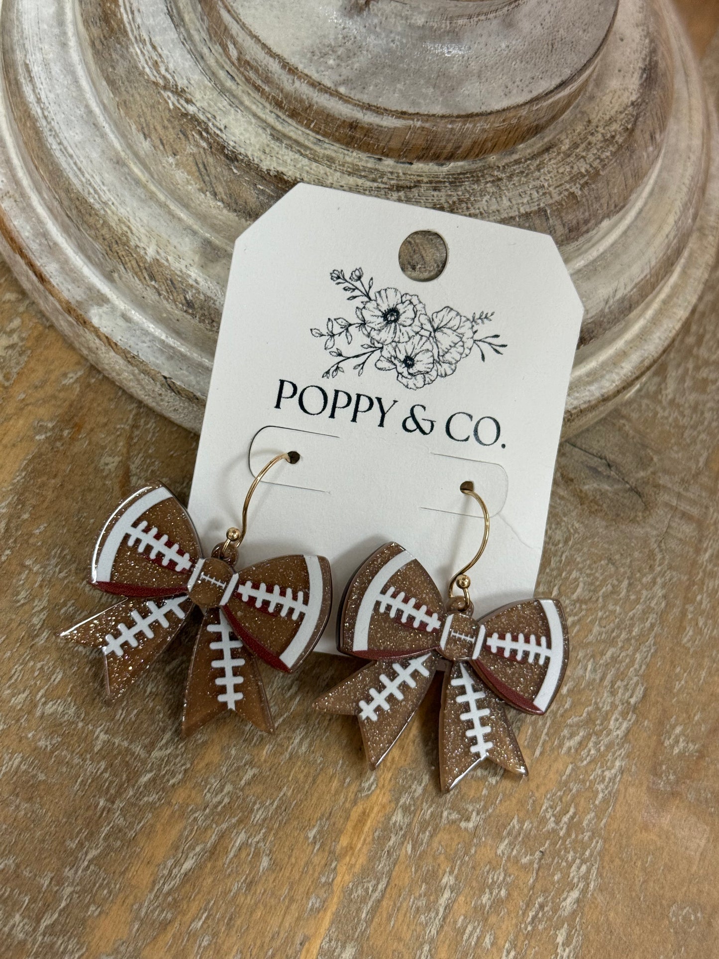 The Football Bow Earrings