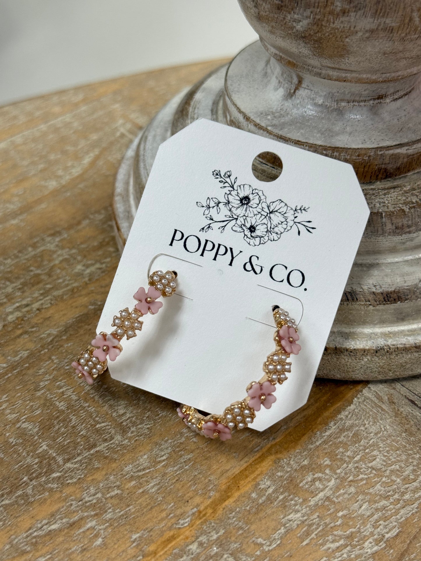 The Zinnia Earrings - Pink