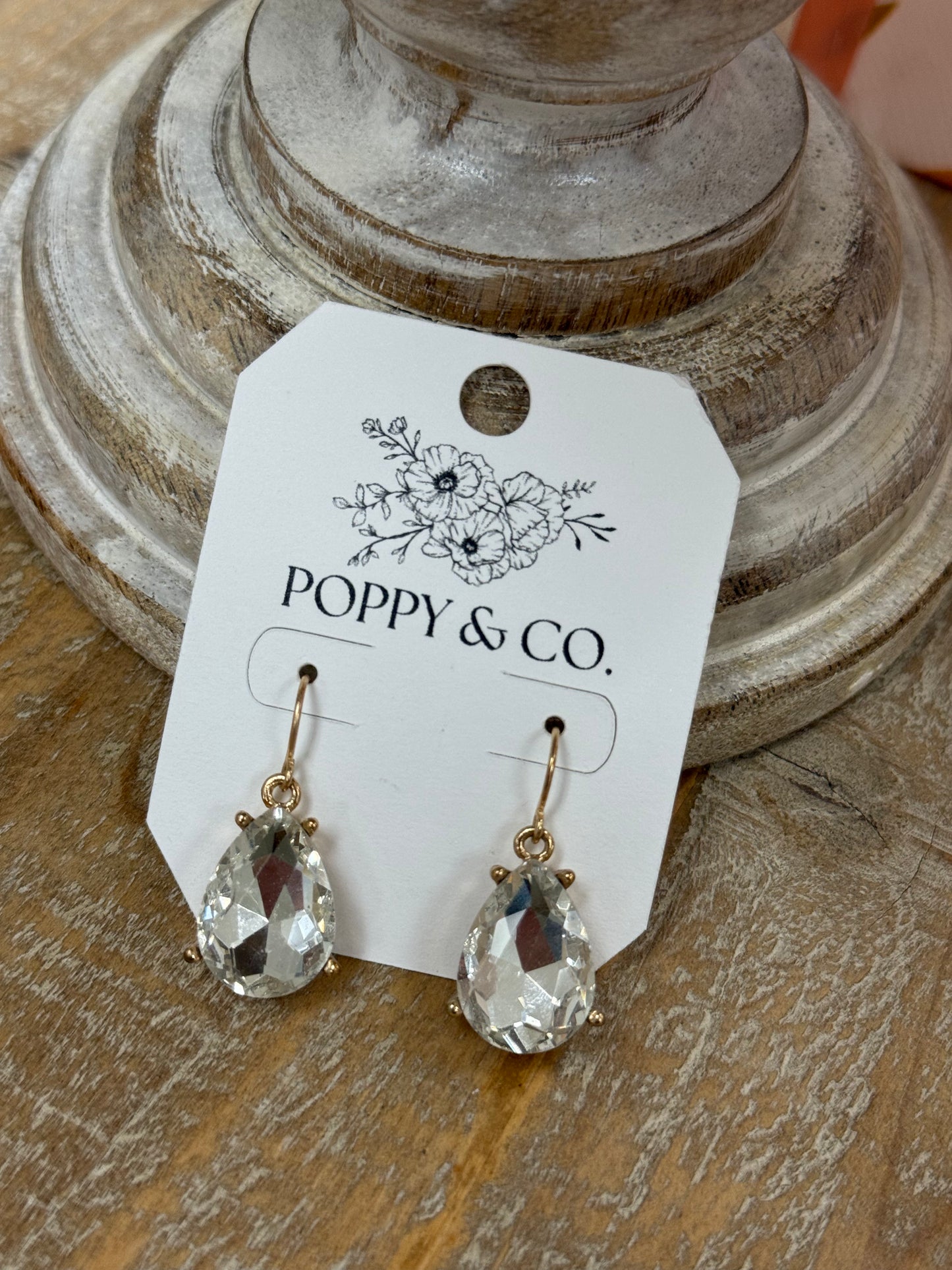 The Saige Earrings - Gold/Crystal