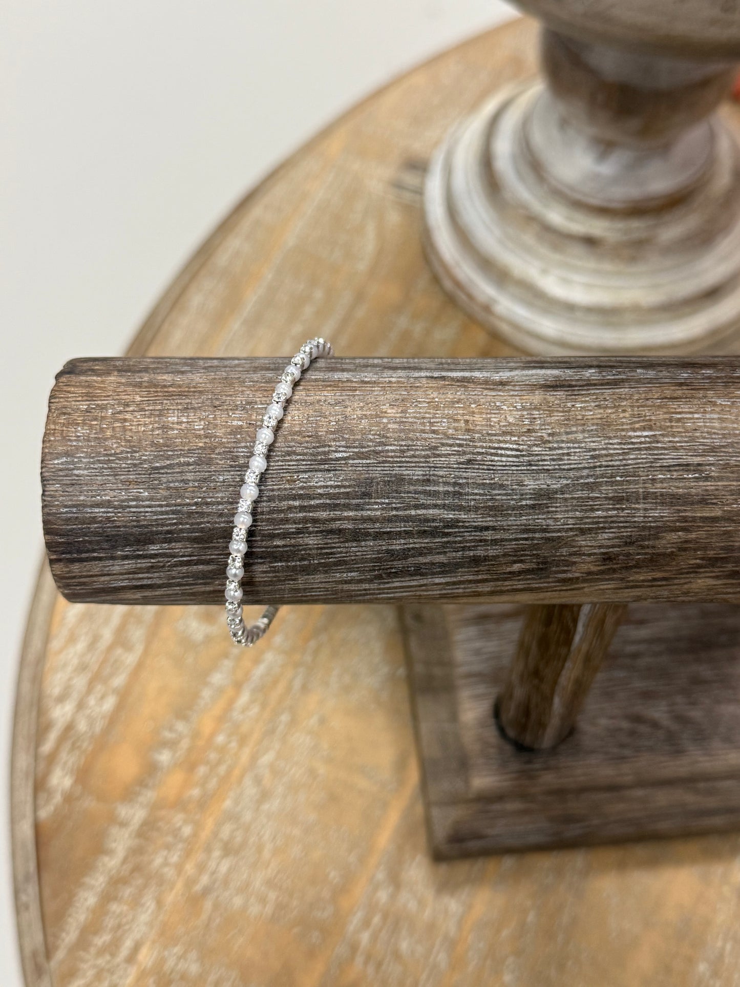 The Abigail Bracelet - Silver/Pearl