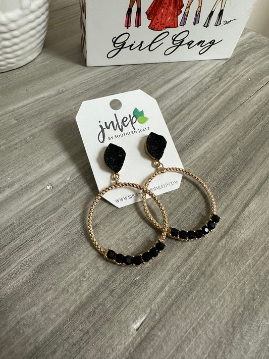 The Maella Earrings - Black