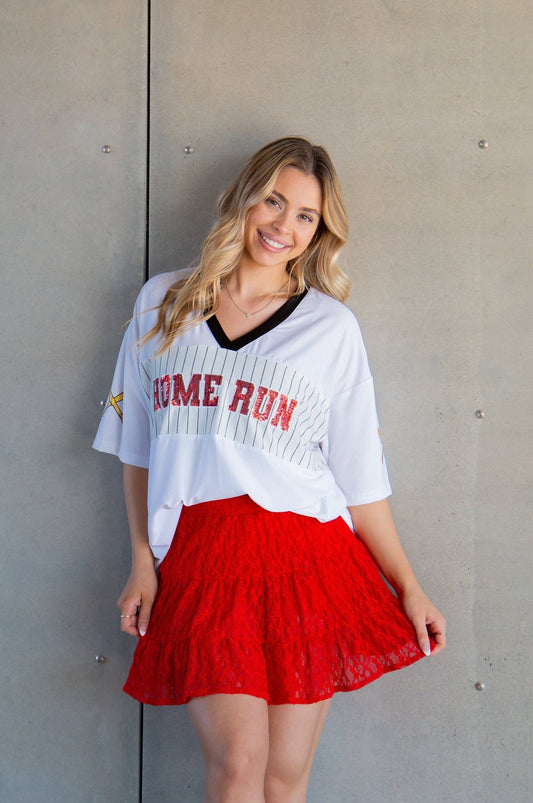 The Home Run Sequin Jersey Top