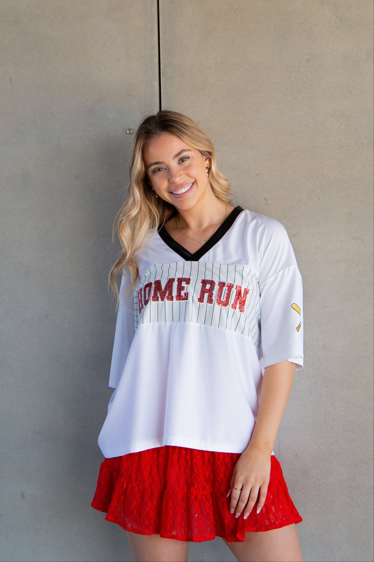 The Home Run Sequin Jersey Top