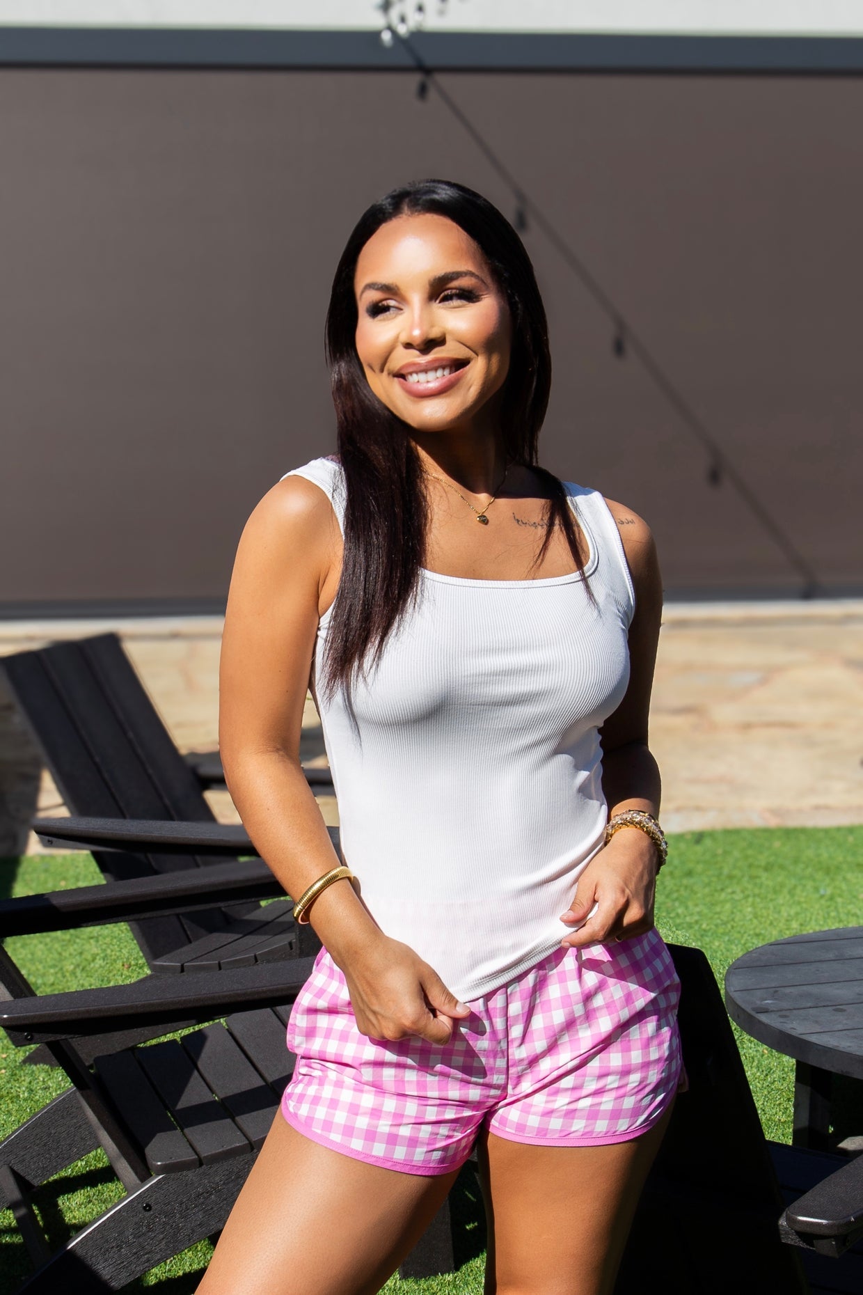 The Go-Getter Shorts - Pink/White Gingham