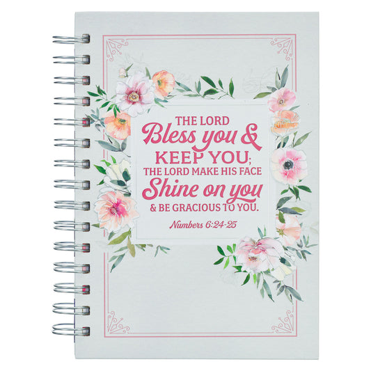 Bless You & Keep You Floral Numbers 6:24-25 Wirebound Journal