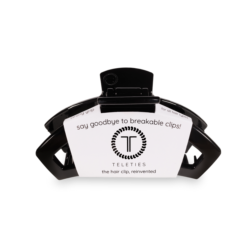 TELETIES - Open Medium Hair Clip - Jet Black