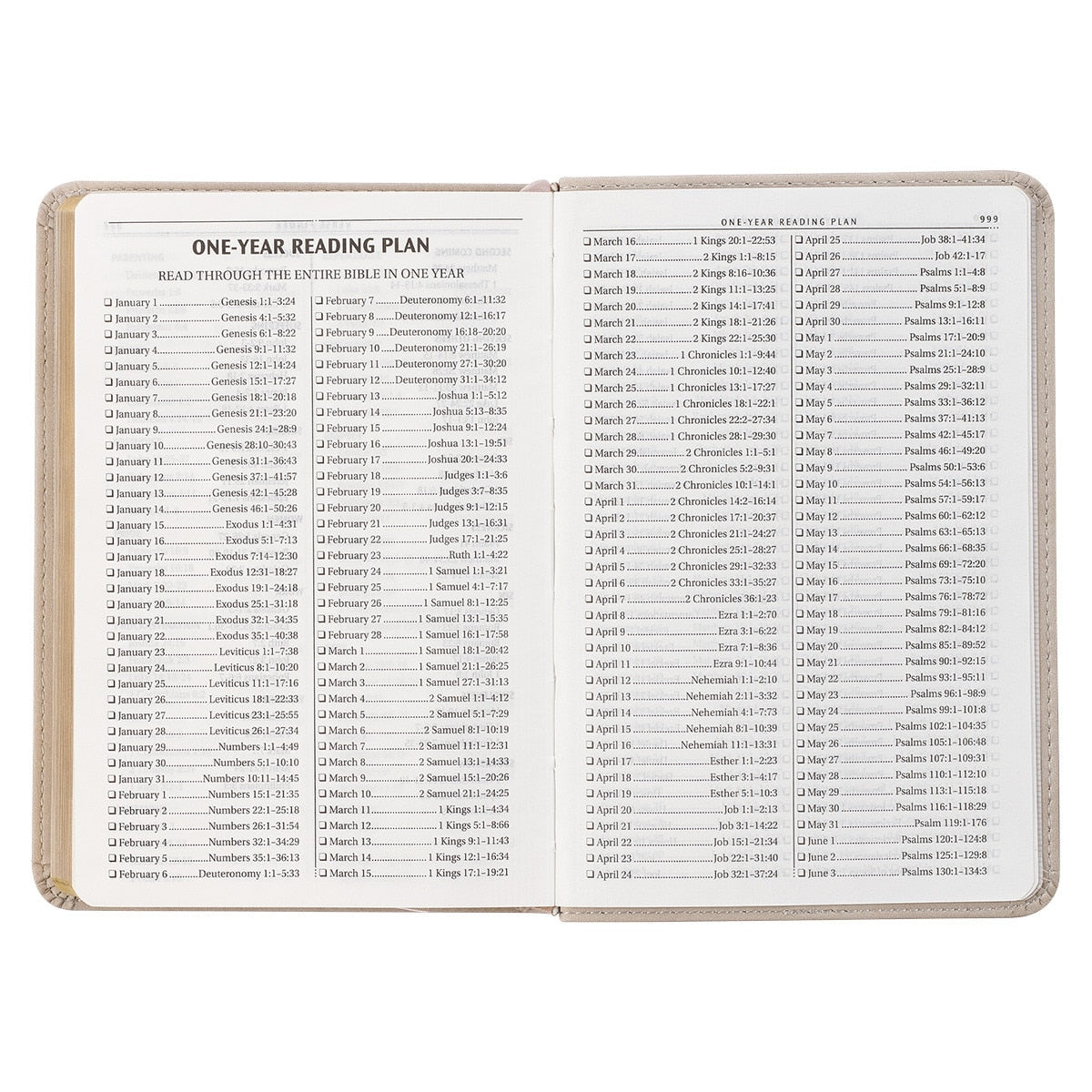 Taupe Bouquet Faux Leather Compact King James Version Bible