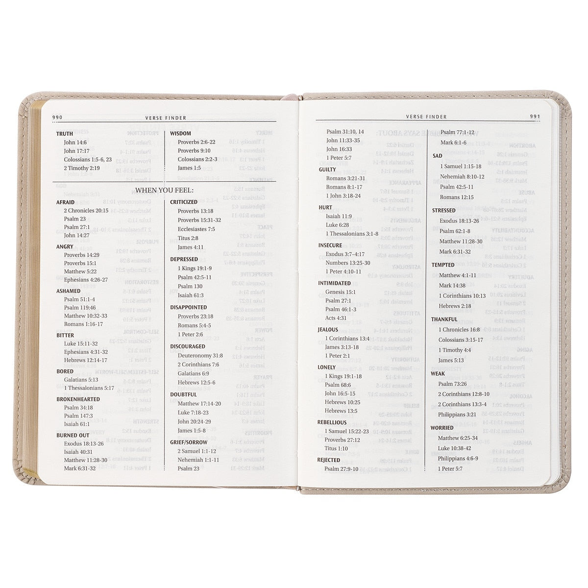 Taupe Bouquet Faux Leather Compact King James Version Bible