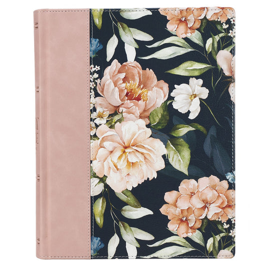 Dusty Peach Faux Leather Hardcover Large Print King James Version Note-taking Bible
