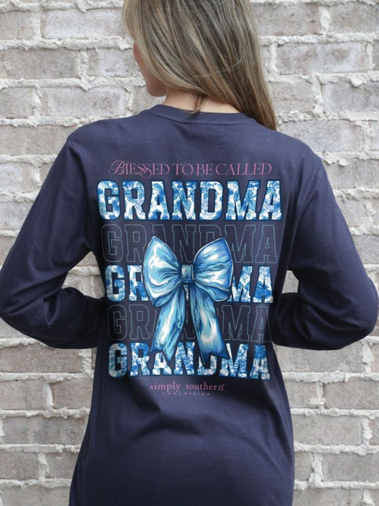 FINAL SALE - Simply Southern - Blessed to be Called Grandma Long Sleeve Tee - 2024