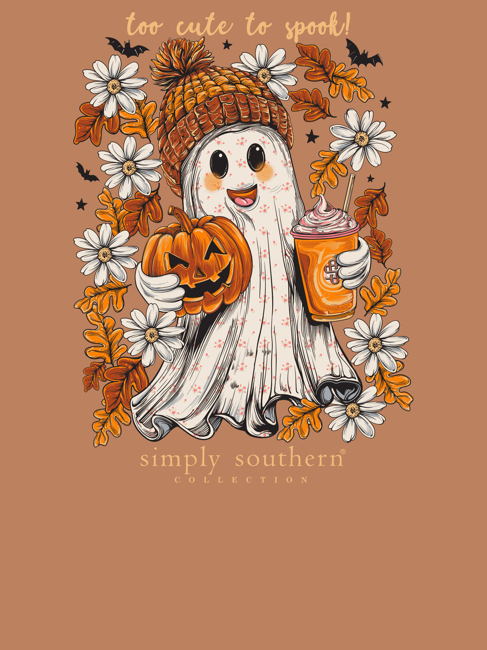 Simply Southern - Too Cute To Spook Ghost Long Sleeve Tee - 2025