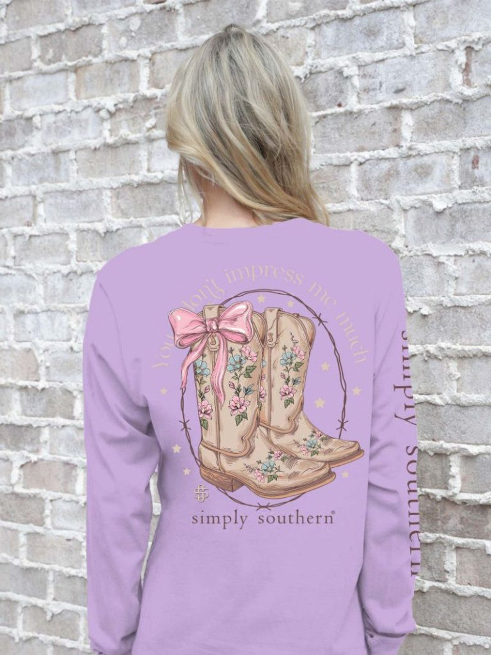 FINAL SALE - Simply Southern - You Don't Impress Me Much Long Sleeve Tee - 2024
