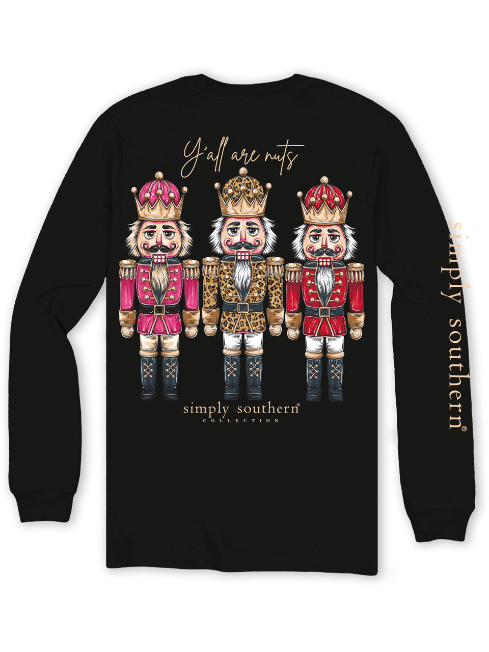 Simply Southern - Y'all Are Nuts Christmas Nutcracker Long Sleeve Tee - 2025