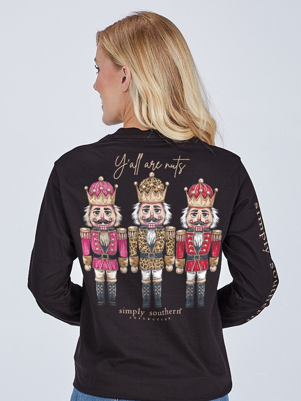 Simply Southern - Y'all Are Nuts Christmas Nutcracker Long Sleeve Tee - 2025