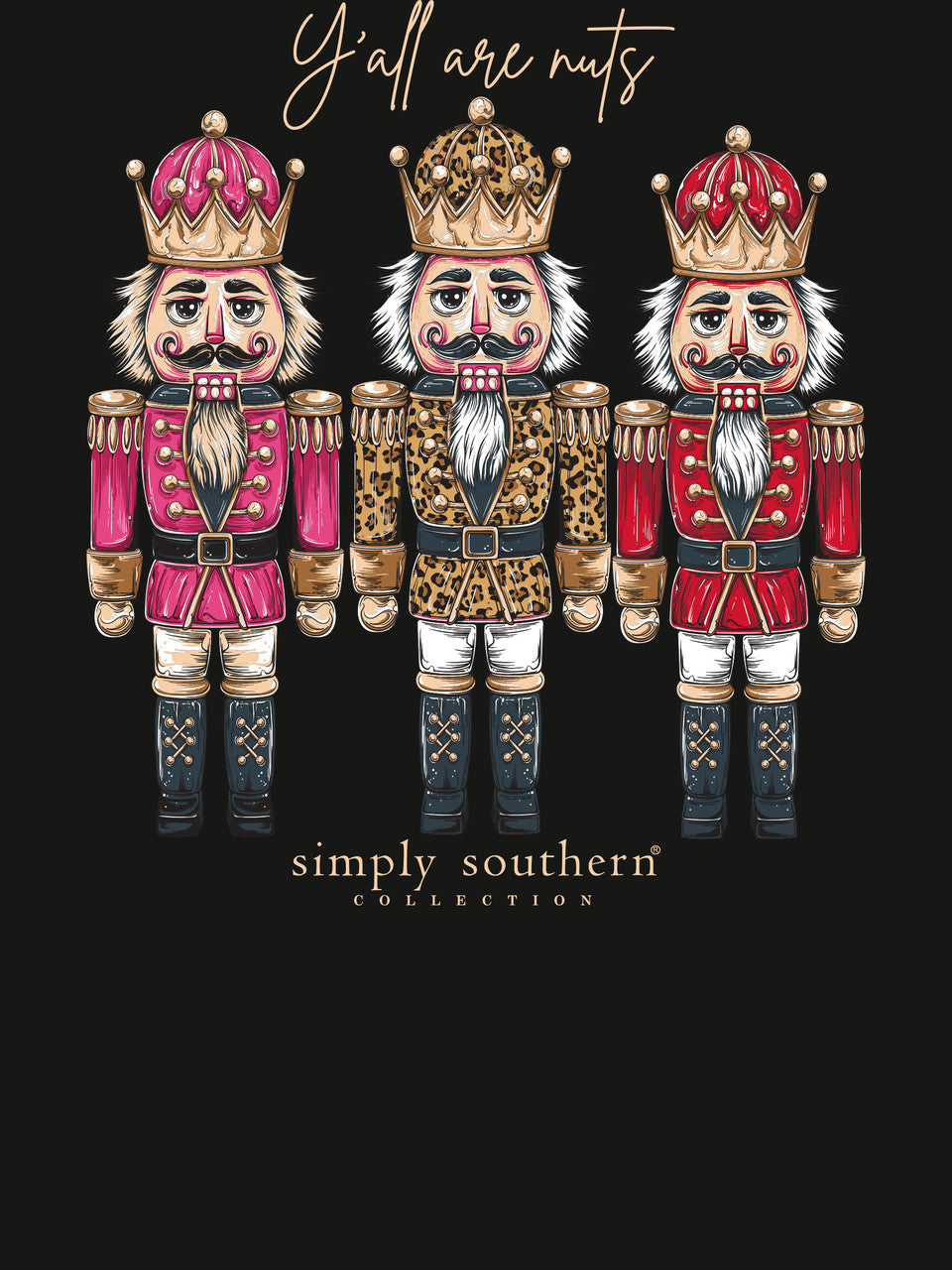 Simply Southern - Y'all Are Nuts Christmas Nutcracker Long Sleeve Tee - 2025