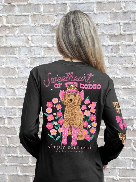 FINAL SALE - Simply Southern - Sweetheart of the Rodeo Long Sleeve Tee