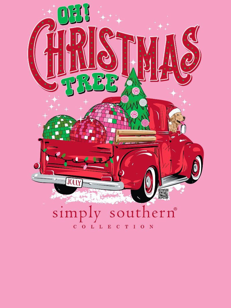 YOUTH - Simply Southern - Oh Christmas Tree Truck Long Sleeve Tee