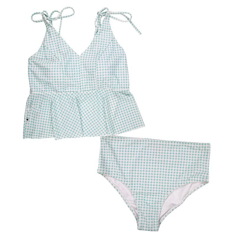 FINAL SALE - Simply Southern - Gingham Tankini - Ice