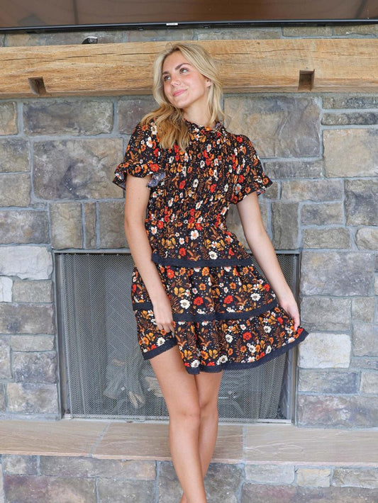 FINAL SALE - Simply Southern - Vintage Floral Smocked Dress
