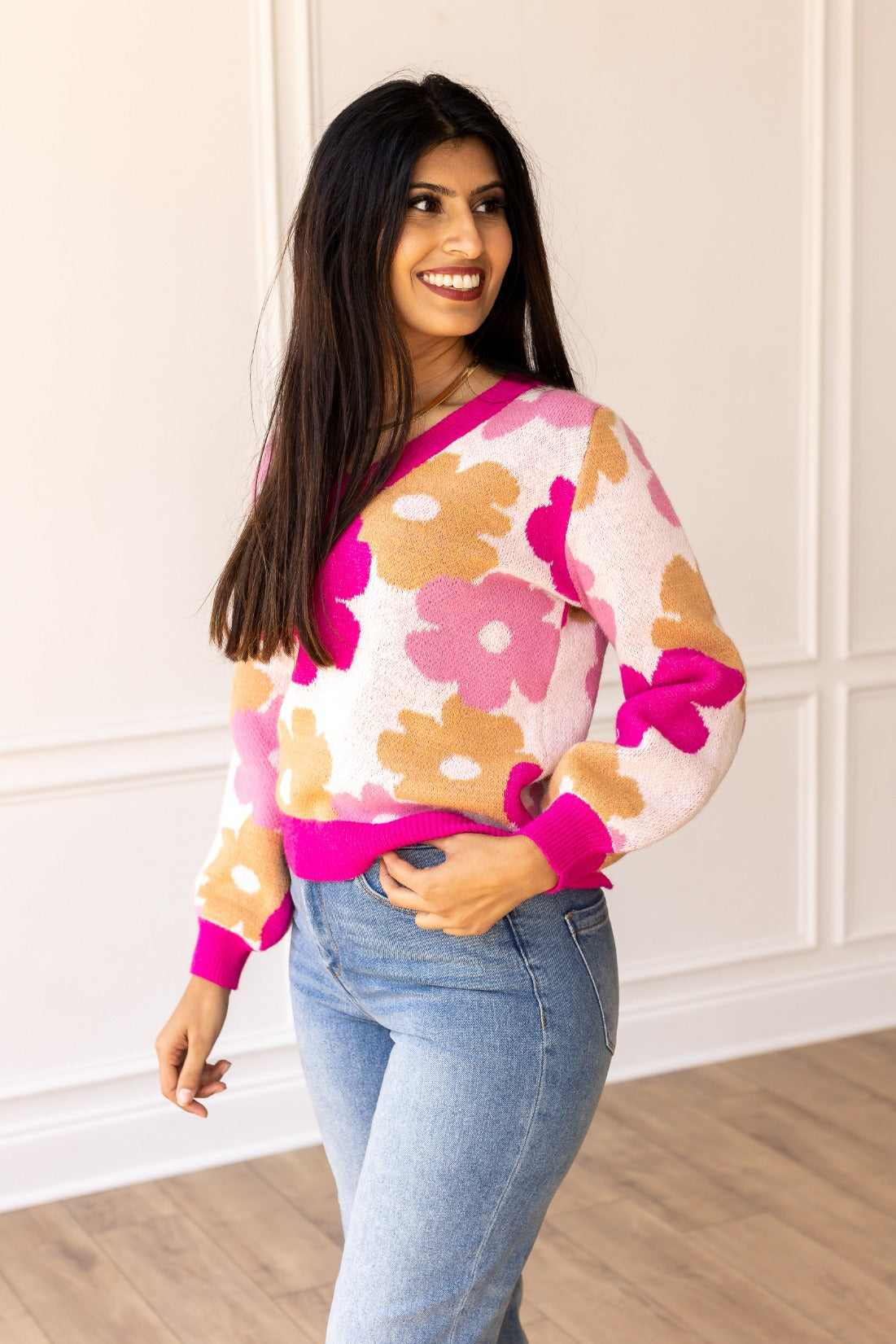 FINAL SALE - The Jayde Floral Sweater