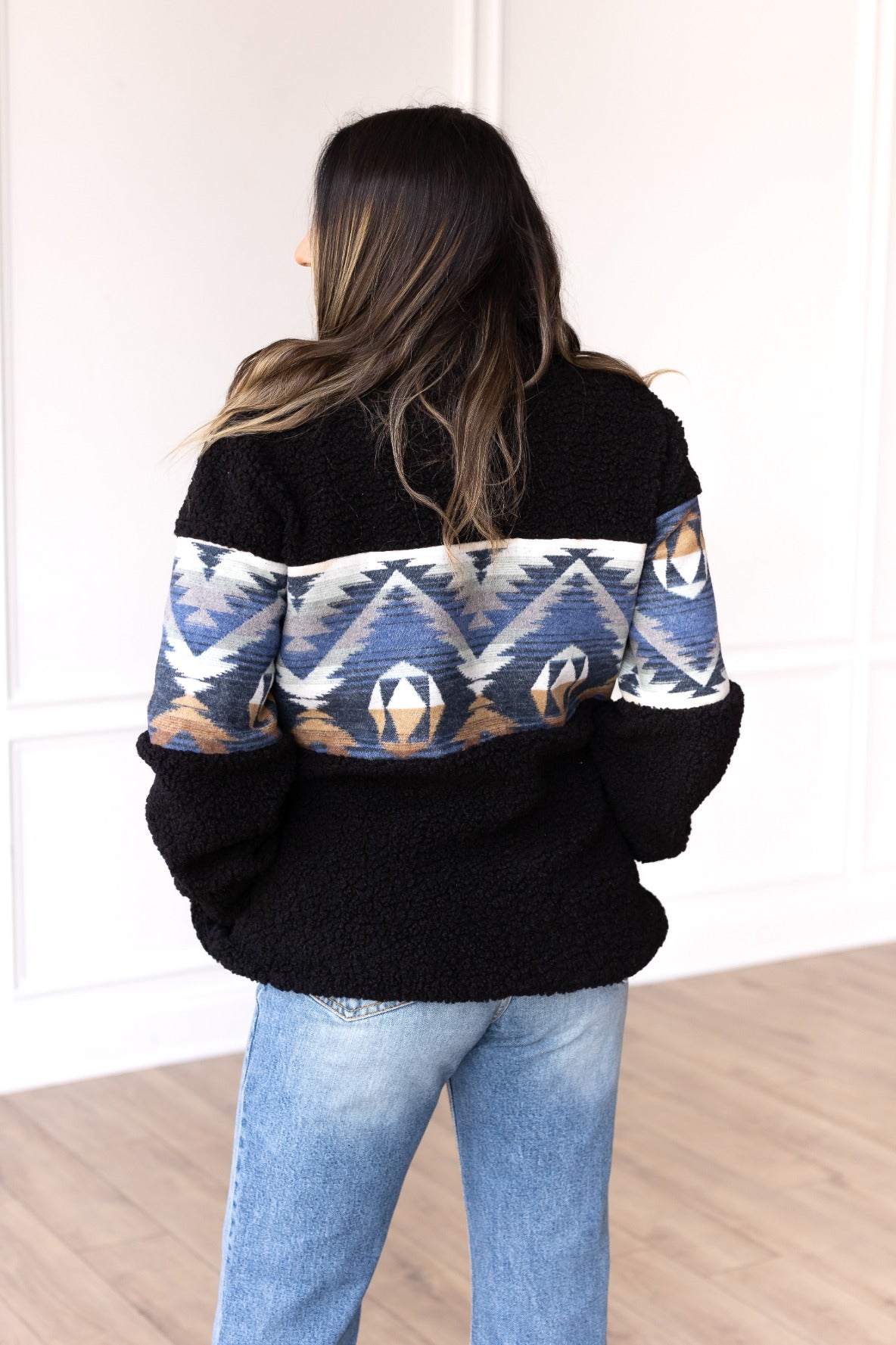 FINAL SALE - The Mountain Moments Aztec Sherpa Pullover