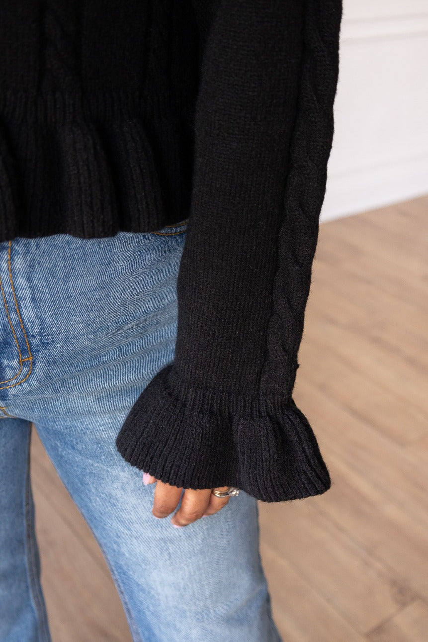 FINAL SALE - The Cozy Callings Sweater - Black