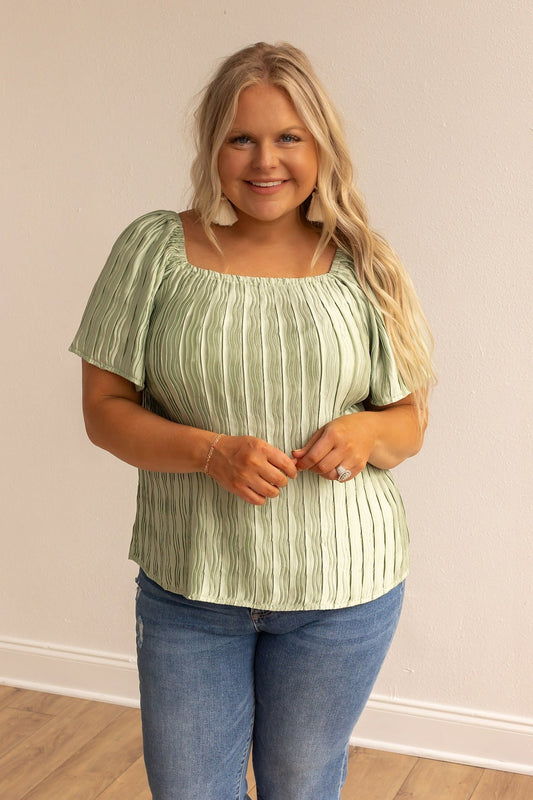 FINAL SALE - The Josephine Top - Green