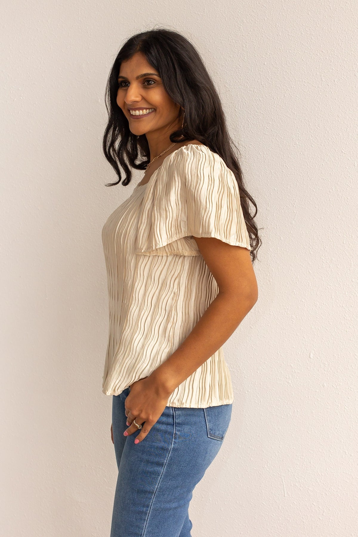 FINAL SALE - The Josephine Top - Beige