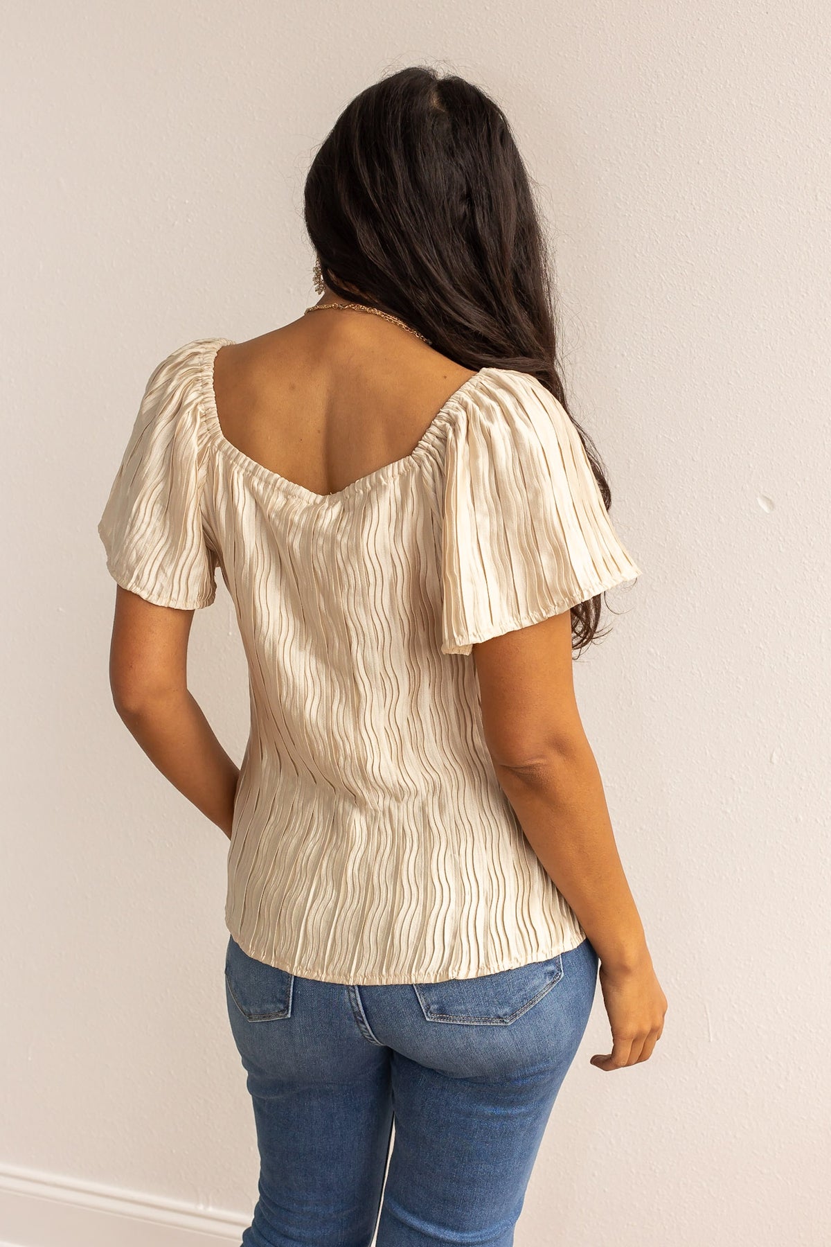 FINAL SALE - The Josephine Top - Beige