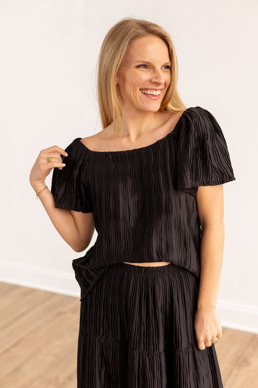 FINAL SALE - The Josephine Top - Black