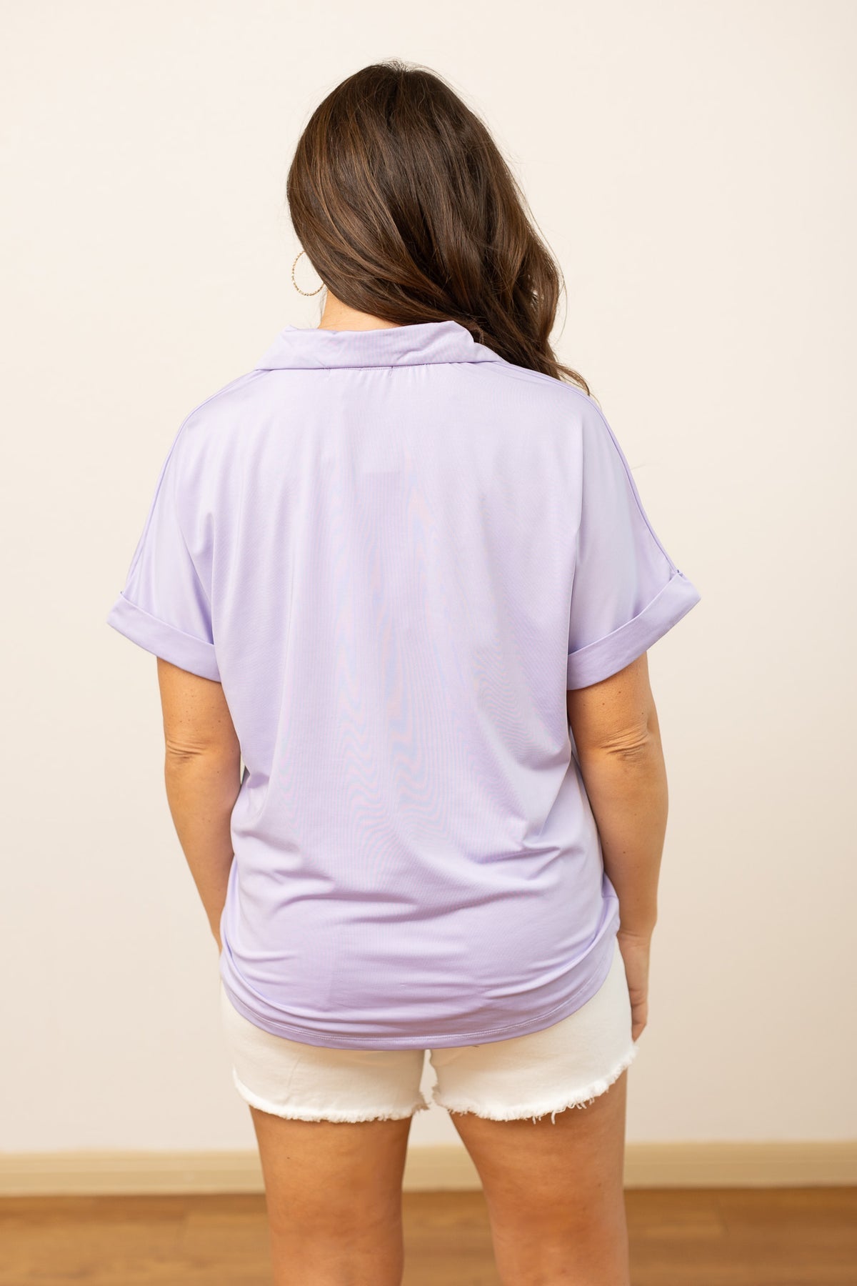 FINAL SALE - The Cara Collared Top - Lavender