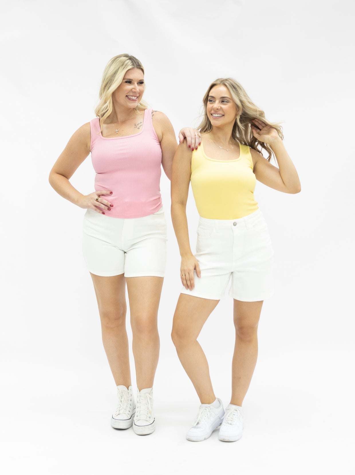The Bella Ribbed Tank Top - Light Pink