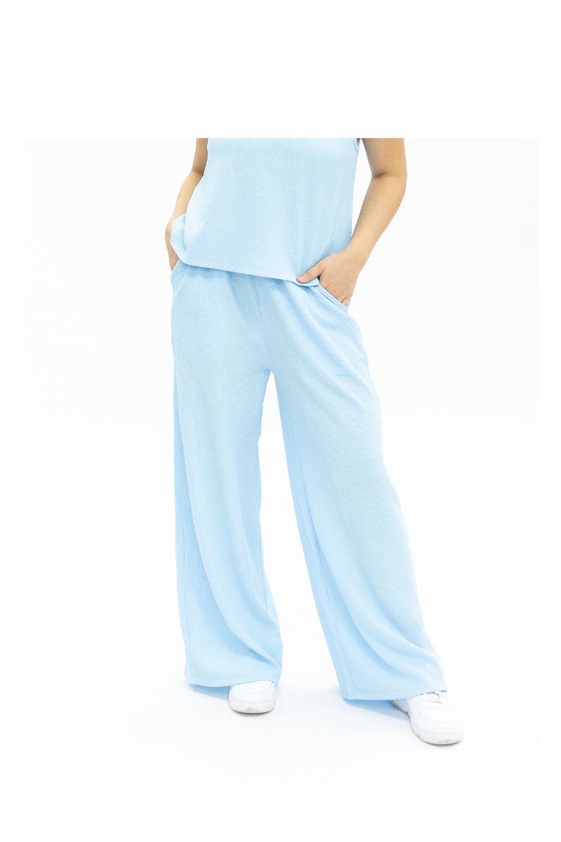 The Earhart Textured Knit Lounge Pants - Blue