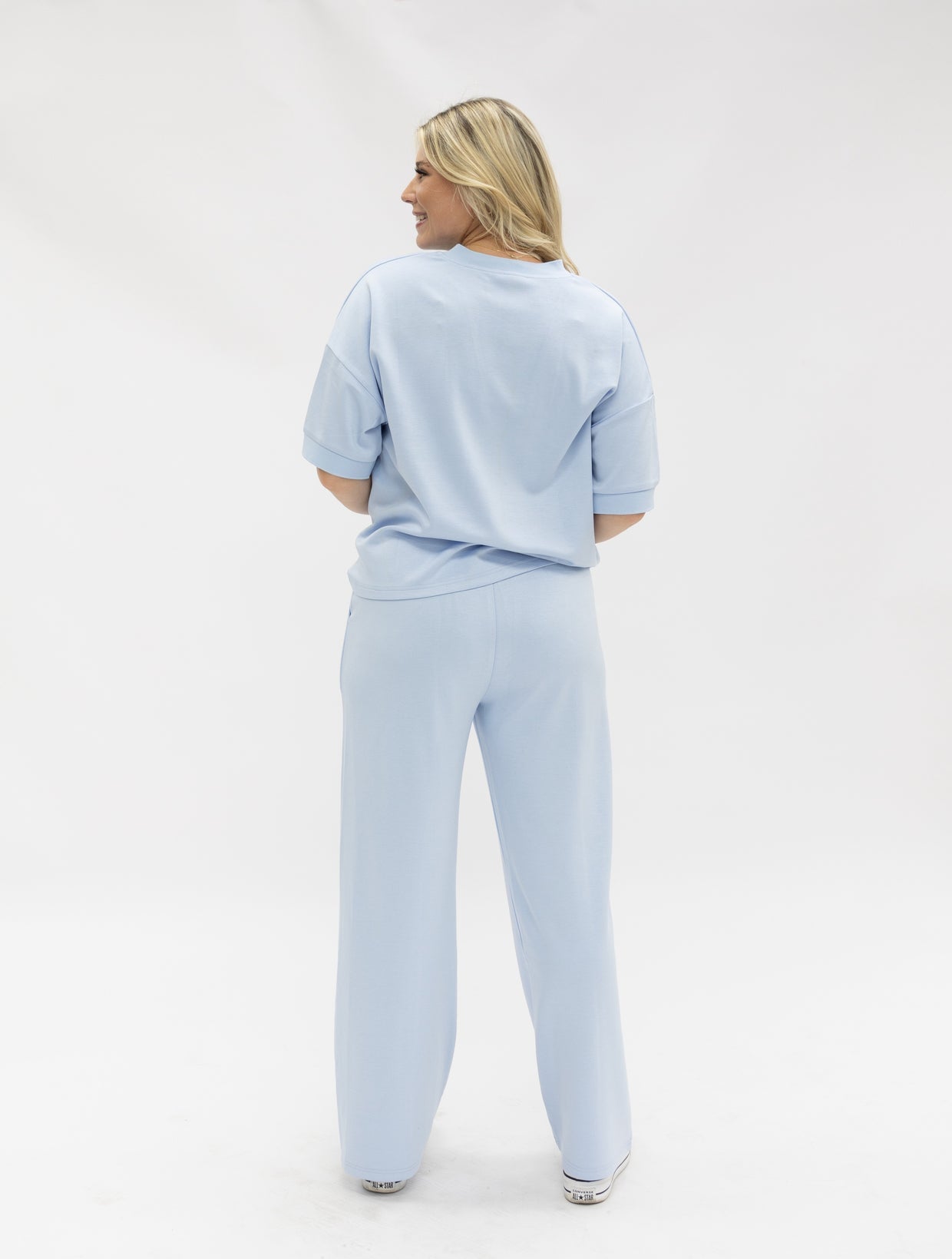 The Remi Butter Soft V-Neck Top - Blue