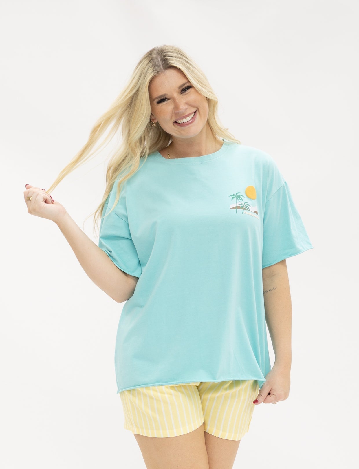 The Chasing Sunshine Tee - Turquoise