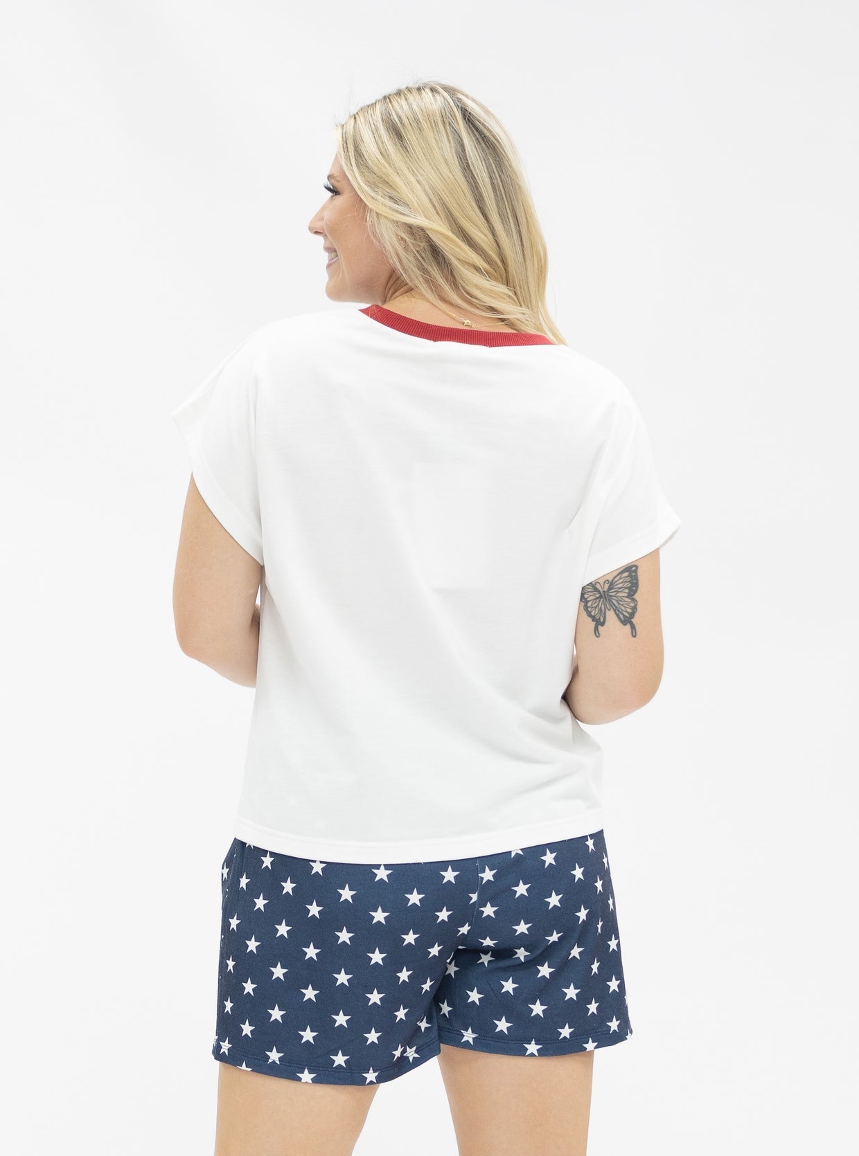 The Blue and White Star Shorts